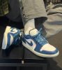 圖片 鞋教 Nike Air Jordan 1 Low "Industrial Blue" 風暴藍 奶油底 FN5214-141 / (GS) FN9137-141