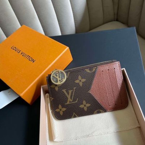 圖片 Lv 老花拉鍊零錢卡包