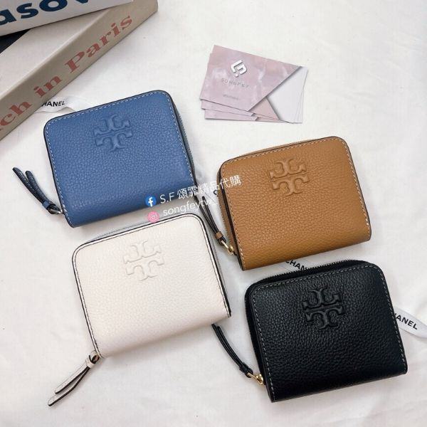 圖片 Tory Burch｜TB THEA 浮雕logo 兩折短夾