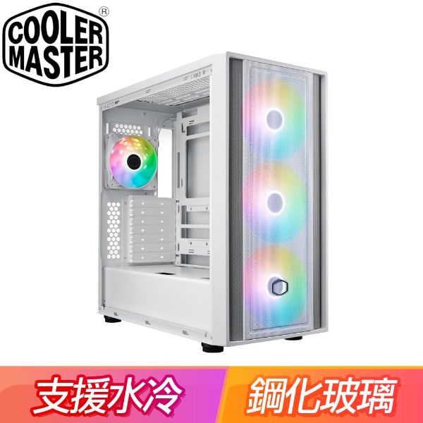 圖片 酷碼 MasterBox 600 白 顯卡長41/CPU高17/玻璃透側/支援背插/ATX