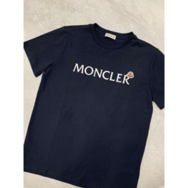 圖片 Moncler 經典字母設計 深藍配色 短袖T恤上衣