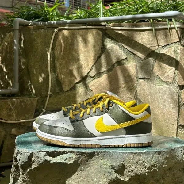 圖片 鞋教 Nike Dunk Low Retro PRM "Cargo Khaki Vivid Sulfur" 酪梨 硫磺 石墨色 FV3629-371