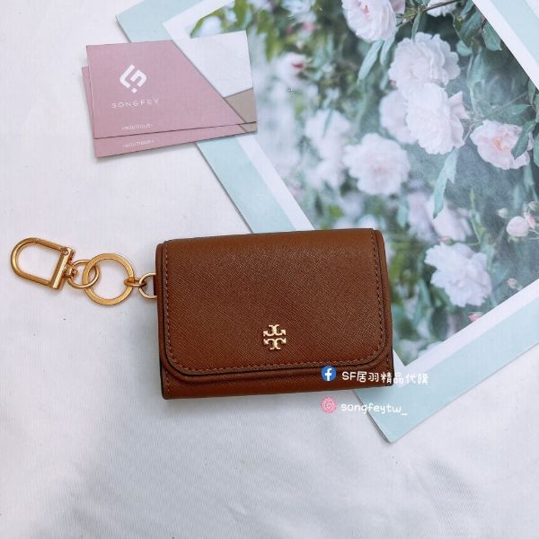 圖片 Tory Burch｜TB 小金Logo 鑰匙卡包 名片夾