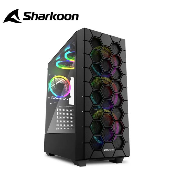 圖片 旋剛 RGB HEX 顯卡長35/CPU高15.8/標配12cm風扇*6/玻璃透側/ATX