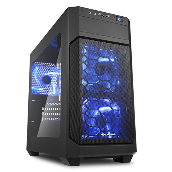 圖片 旋剛 小颶風 RGB(V1000 RGB) 顯卡長40/CPU高15/玻璃透側/M-ATX