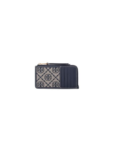 圖片 Tory Burch 緹花拉鍊卡包藍色 - 158858 400