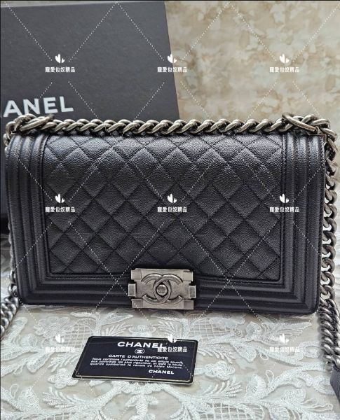 圖片 CHANEL BOY 25 荔枝銀