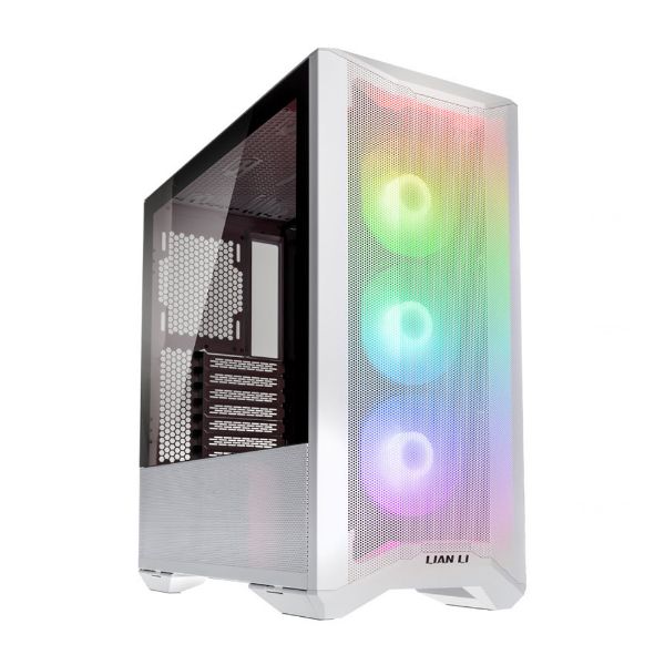 圖片 聯力 LANCOOL II MESH RGB 純白版 卡長38.4/U高17.6/含Type-C/雙玻璃透側/E-ATX