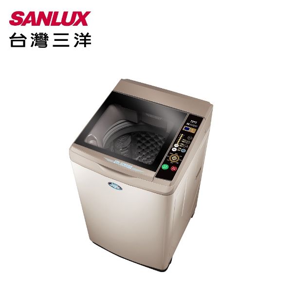 圖片  台灣三洋 SANLUX 內槽不銹鋼 槽洗淨 超音波洗衣機 SW-12NS6A 全景式牆玻璃緩降上蓋