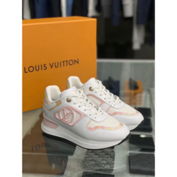 圖片 Louis Vuitton LV Neo Run Away 粉色 圓圈logo搭配 女鞋 球鞋