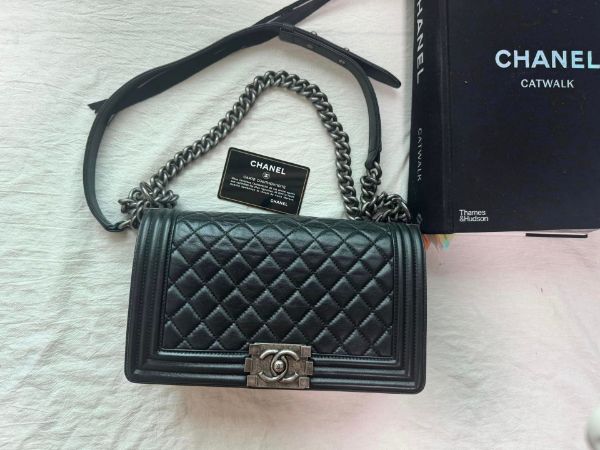 圖片 🇯🇵Chanel Vintage回途  經典黑銀羊皮LE BOY - 在台現貨不必等