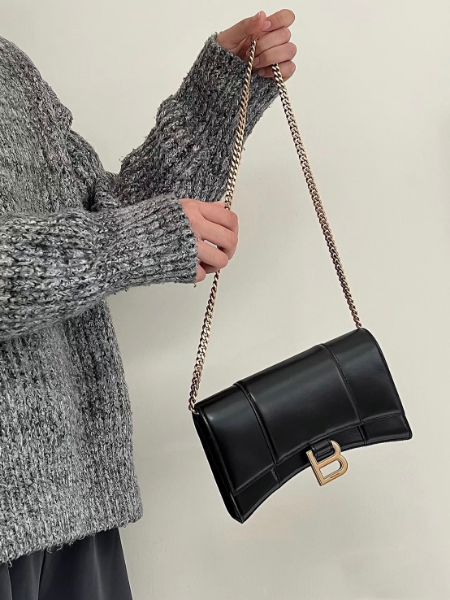 圖片 Balenciaga巴黎世家黑金沙漏包woc 