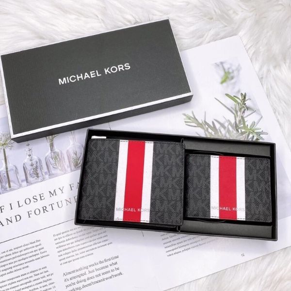 圖片 Michael Kors｜MK 男款 1+1短夾 禮盒組 情人節 父親節