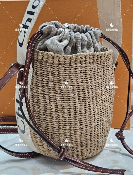 圖片 Chloe small Woody basket 編織 束口水桶包