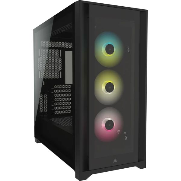 圖片 海盜船 iCUE 5000X RGB 黑 顯卡長42/CPU高17/玻璃透側/E-ATX