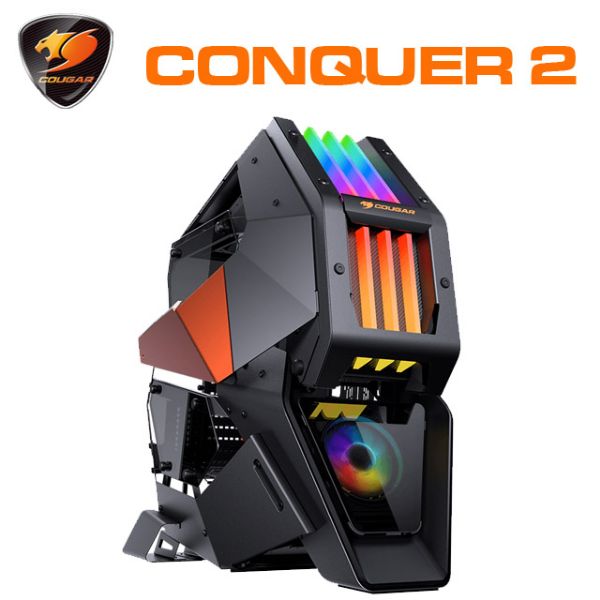 圖片 COUGAR CONQUER 2 顯卡長40/CPU高15/ATX 全透視野,可拆卸內殼設計