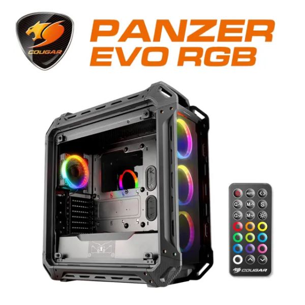 圖片 COUGAR PANZER EVO RGB 顯卡長39/U高17/玻璃透側/提把設計/E-ATX