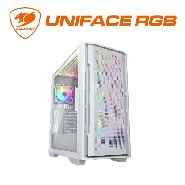 圖片 COUGAR Uniface RGB 白 顯卡長40/CPU高18/玻璃透側/E-ATX