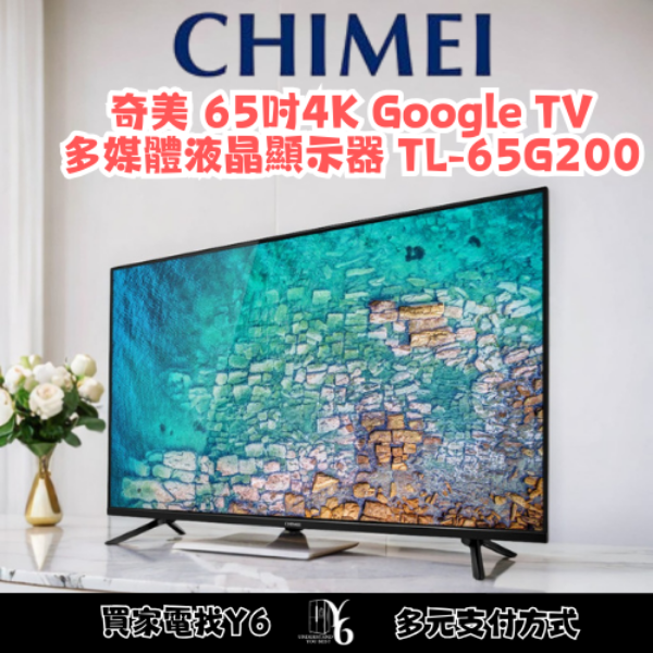 CHIMEI 奇美 65吋4K Google TV 多媒體液晶顯示器 TL-65G200