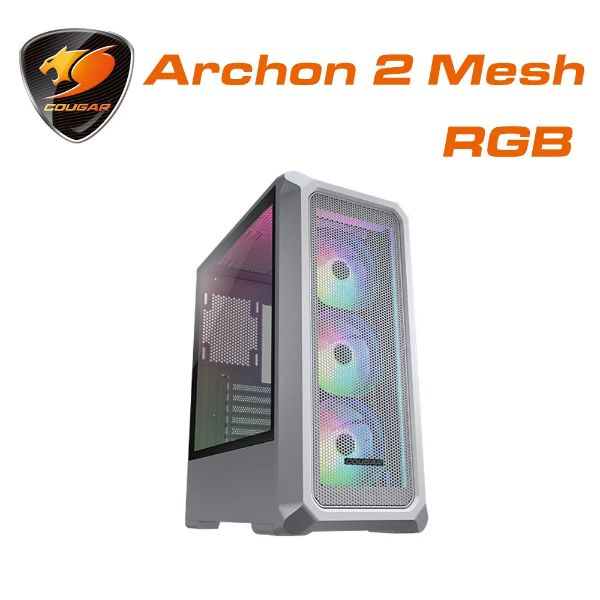 圖片 COUGAR Archon 2 Mesh RGB 白 顯卡長31.5/CPU高17/玻璃透側/ATX