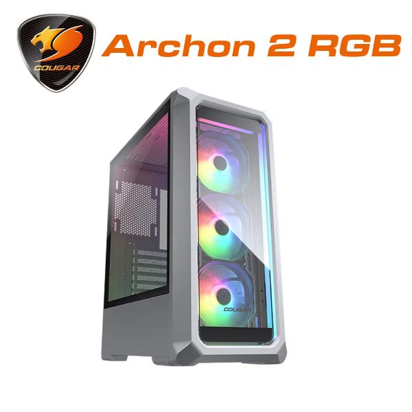 圖片 COUGAR Archon 2 RGB 白 顯卡長31.5/CPU高17/玻璃透側/ATX