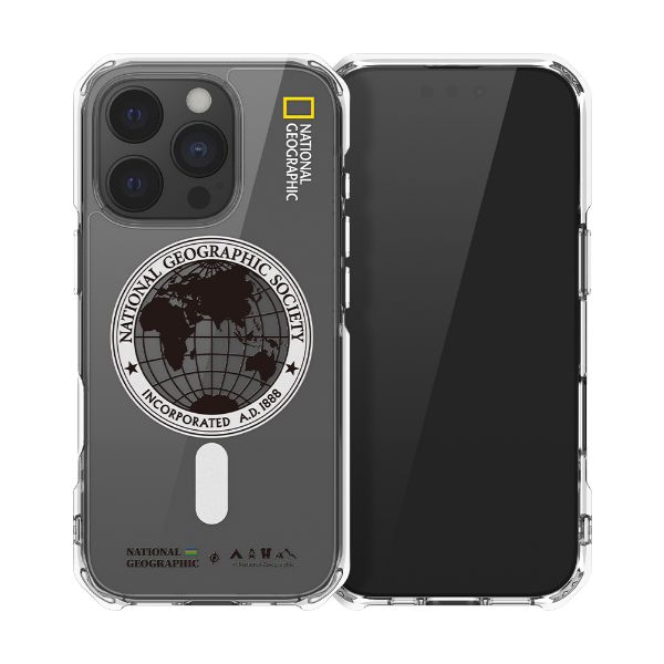 圖片 NatGeo Rugged 磁吸防摔保護殼IP16 Pro-全球印章白