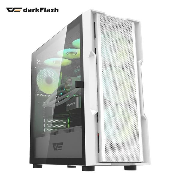 圖片 darkFlash DK431 白 顯卡長40/CPU高16/側掀玻璃/右側風口/E-ATX