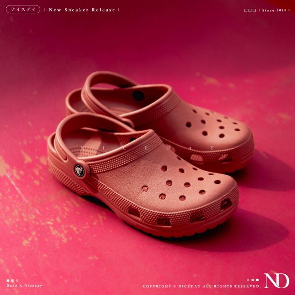 NICEDAY 現貨 Crocs Classic Crush 洞洞鞋 經典 粉色系 玫瑰粉