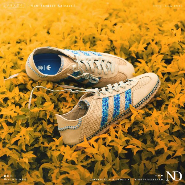 NICEDAY 代購 CLOT x Adidas Gazelle 亞麻 聯名款 草編鞋 陳冠希 針織 卡其 男女尺寸