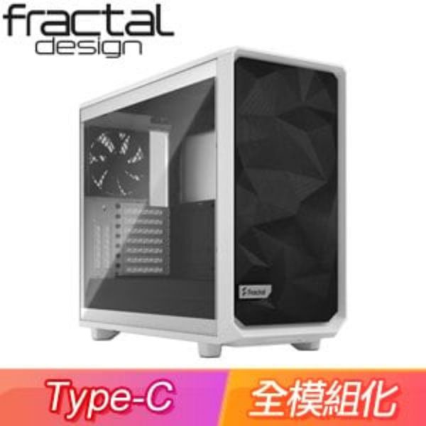 圖片 Fractal Design Meshify 2 TG 白/透明玻璃/顯卡長44.5/CPU高18.5/E-ATX(MES2A-05)