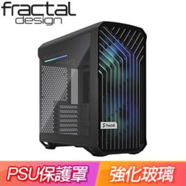 圖片 Fractal Design Torrent Compact RGB 黑/淺色玻璃/卡33/U高17.4/E-ATX(TOR1C-02)