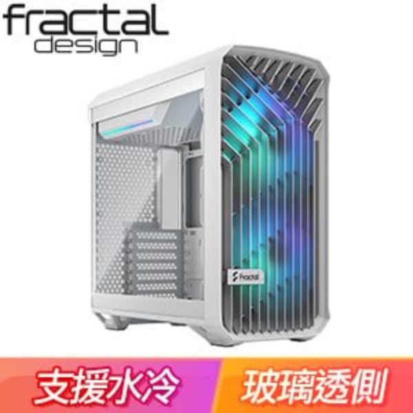 圖片 Fractal Design Torrent Compact RGB 白/透明玻璃/卡33/U高17.4/E-ATX(TOR1C-05)