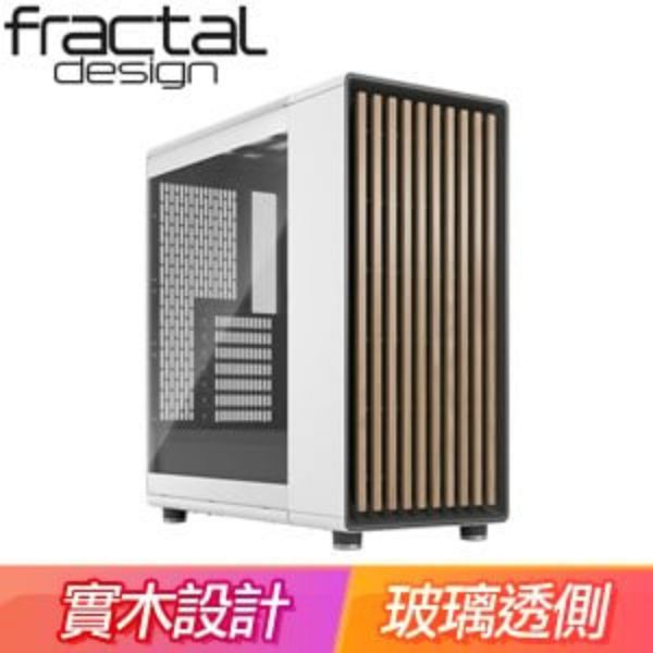 圖片 Fractal Design North Chalk 白/透明玻璃/顯卡35.5/CPU高17/橡木面板/ATX(NOR1C-04)