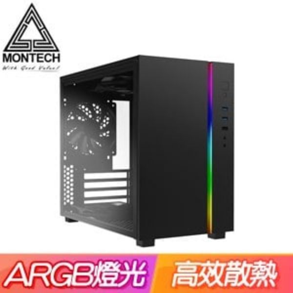 圖片 Montech SKY ONE MINI 黑 顯卡長31.5/U高16/玻璃透側/M-ATX(限24.4*24.4)