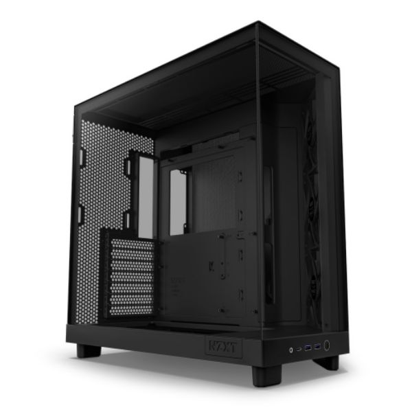 圖片 NZXT H6 Flow 黑 顯卡長36.5/CPU高16.3/全景玻璃/傾斜前風扇/ATX(H61FB-01)