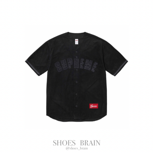 圖片 【白頭鞋腦👨🏻‍🦳】 SUPREME SS24 WEEK13 ULTRASUEDE MESH BASEBALL JERSEY 棒球外套｜預購