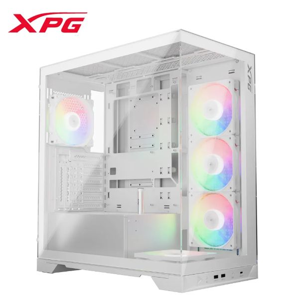 圖片 XPG INVADER X 白 卡40/U高17.5/全景玻璃/背插(限M-ATX)/PCIe 4.0線/ATX