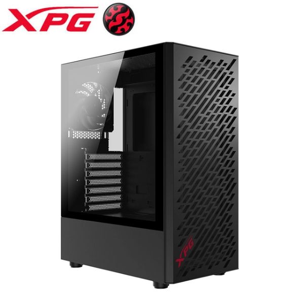 圖片 XPG VALOR AIR 黑(杏仁咪嚕-聯名版) 顯卡長30.5/CPU高16.6/玻璃透側/ATX