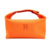 圖片 Hermes Bride-a-Brac 帆布銀釦收納包(火橘色)