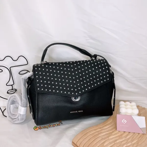 圖片 Michael Kors｜MK 專櫃款 卯釘郵差包 手提包 斜背包