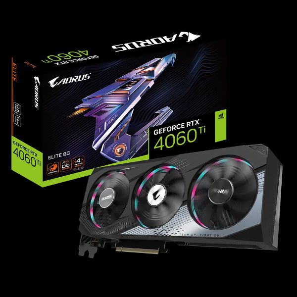 圖片 技嘉 AORUS RTX4060Ti ELITE 8G(2655MHz/30cm/ARGB三風扇)