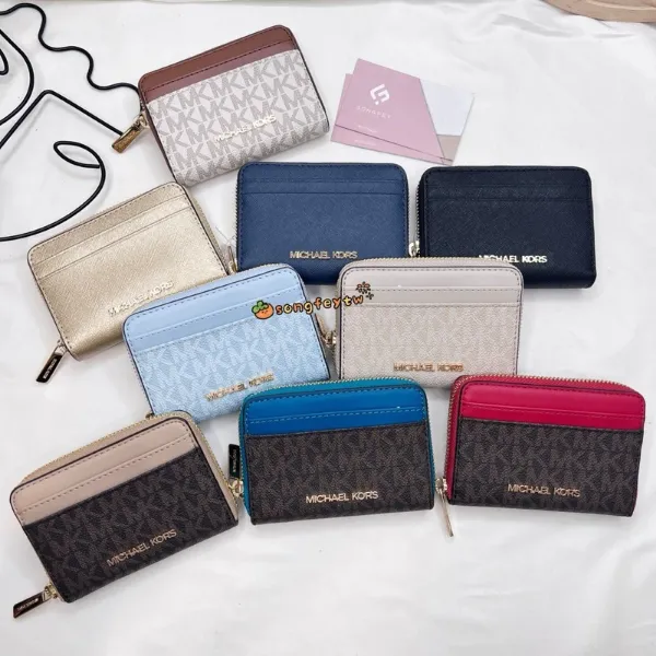 圖片 Michael Kors｜MK ㄇ型拉鍊零錢包