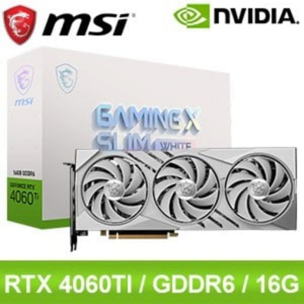 圖片 微星 RTX4060Ti GAMING X SLIM 16G(2685MHz/31cm/三風扇/註五年)