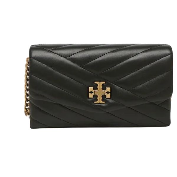 圖片 TORY BURCH 女款 KIRA CHEVRON 斜紋單肩斜挎包/鍊包 黑色 - 90343 001