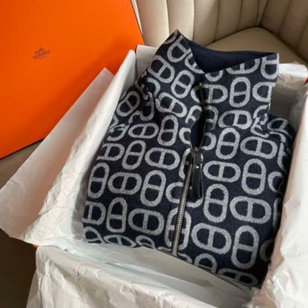 圖片 Hermes 2024新款雙面豬鼻子外套38碼 