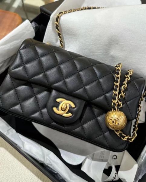 圖片 CHANEL 金球回來了 大 mini 20 cm 黑金