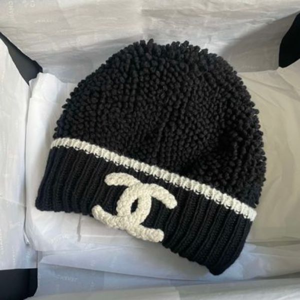 圖片 Chanel 24k 黑白毛帽