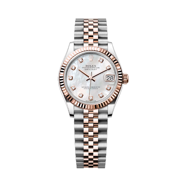 圖片 【ROLEX】勞力士 Datejust系列 278271 半金 玫瑰金 珍珠母貝面 鑽石時標 太陽圈 五珠帶 31mm