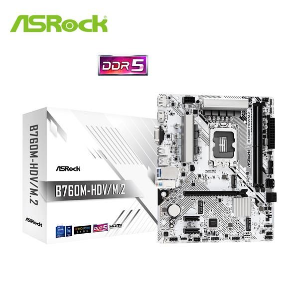 圖片 華擎 B760M-HDV/M.2(M-ATX/LAN 2.5Gb/註冊四年)7+1+1相