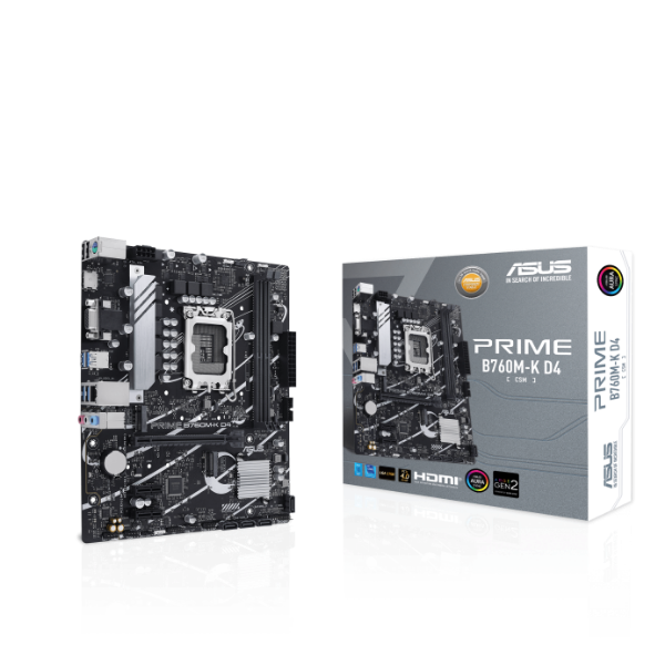 圖片 華碩 PRIME B760M-K D4-CSM(M-ATX/Realtek 2.5Gb/註四年/2DIMM)8相